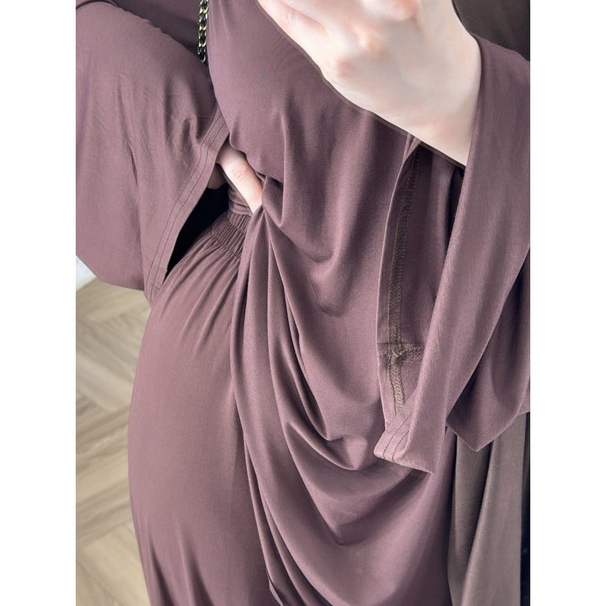 Modal Jersey Two - Piece Set | Muslim Women's Loose Fit Abaya. (MS098) - Mariam's Collection