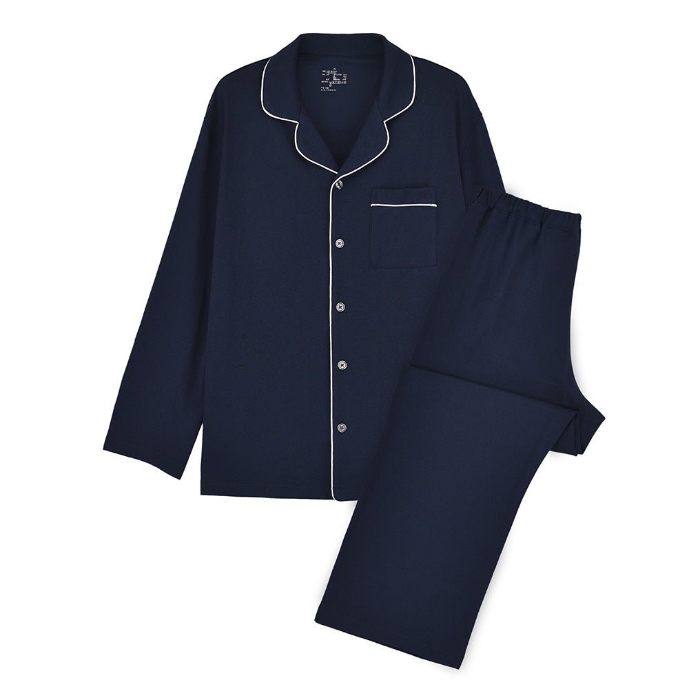 Modal Mixed Cotton Knitted Pajamas Couple Loungewear Set Soft and Smooth (MS085) - Mariam's Collection