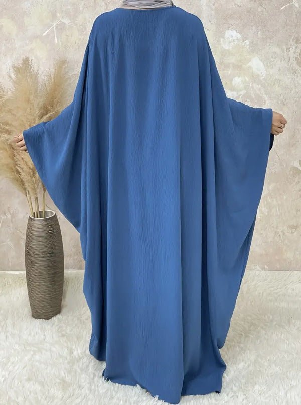 Modest Batwing Sleeve Loose Solid Color Maxi Abaya.(MA172) - Mariam's Collection