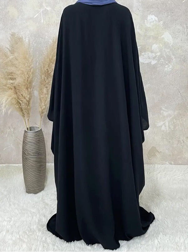 Modest Batwing Sleeve Loose Solid Color Maxi Abaya.(MA172) - Mariam's Collection
