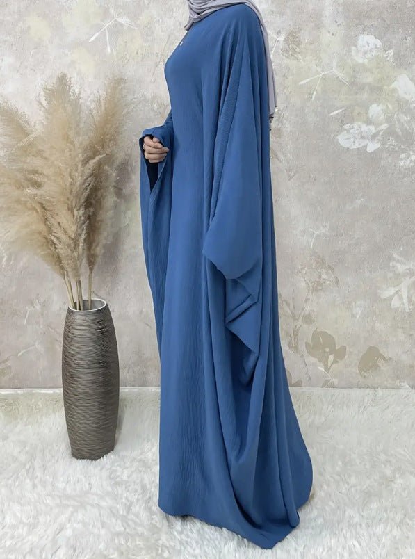 Modest Batwing Sleeve Loose Solid Color Maxi Abaya.(MA172) - Mariam's Collection