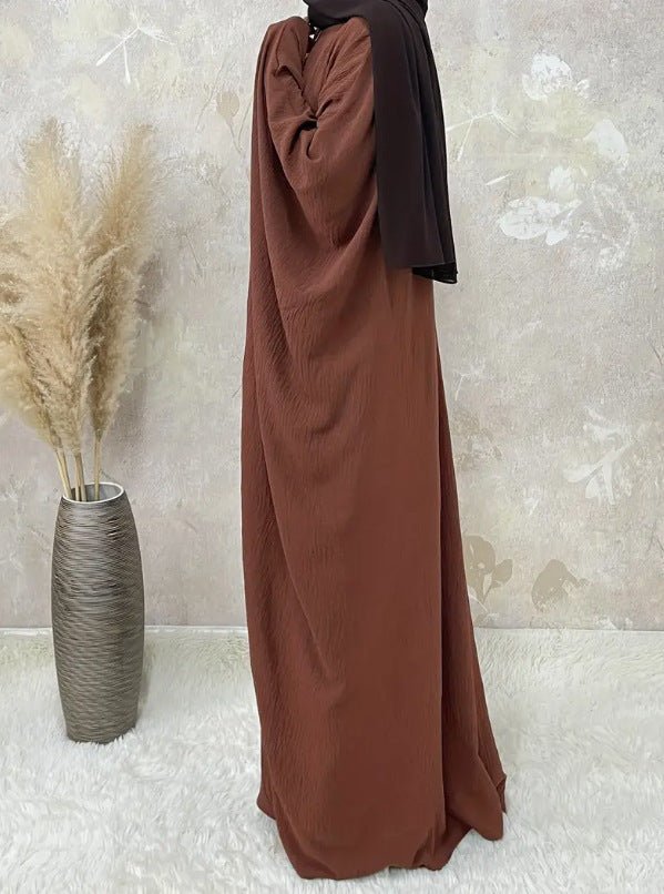 Modest Batwing Sleeve Loose Solid Color Maxi Abaya.(MA172) - Mariam's Collection