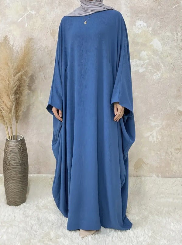 Modest Batwing Sleeve Loose Solid Color Maxi Abaya.(MA172) - Mariam's Collection