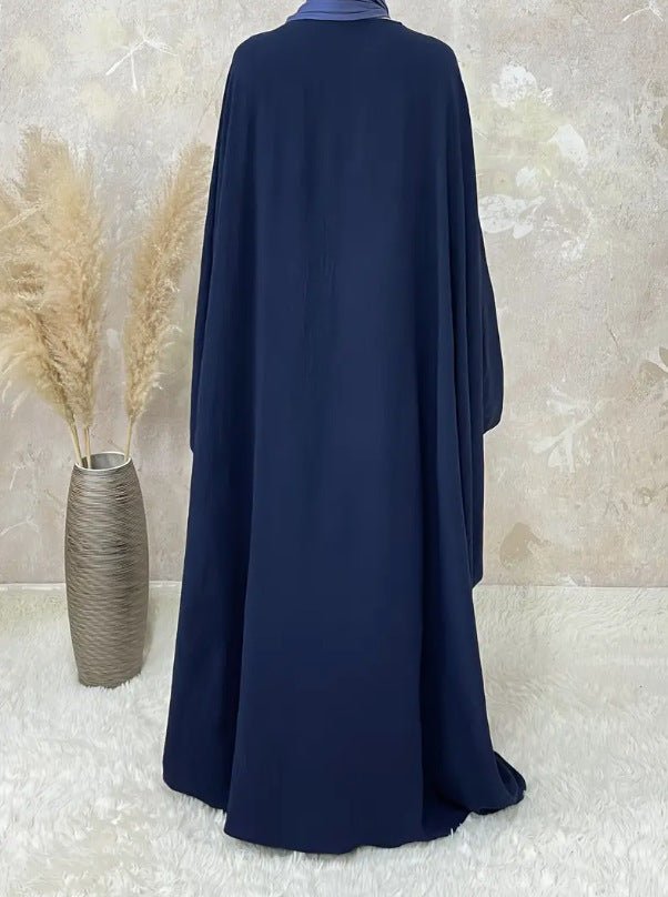 Modest Batwing Sleeve Loose Solid Color Maxi Abaya.(MA172) - Mariam's Collection