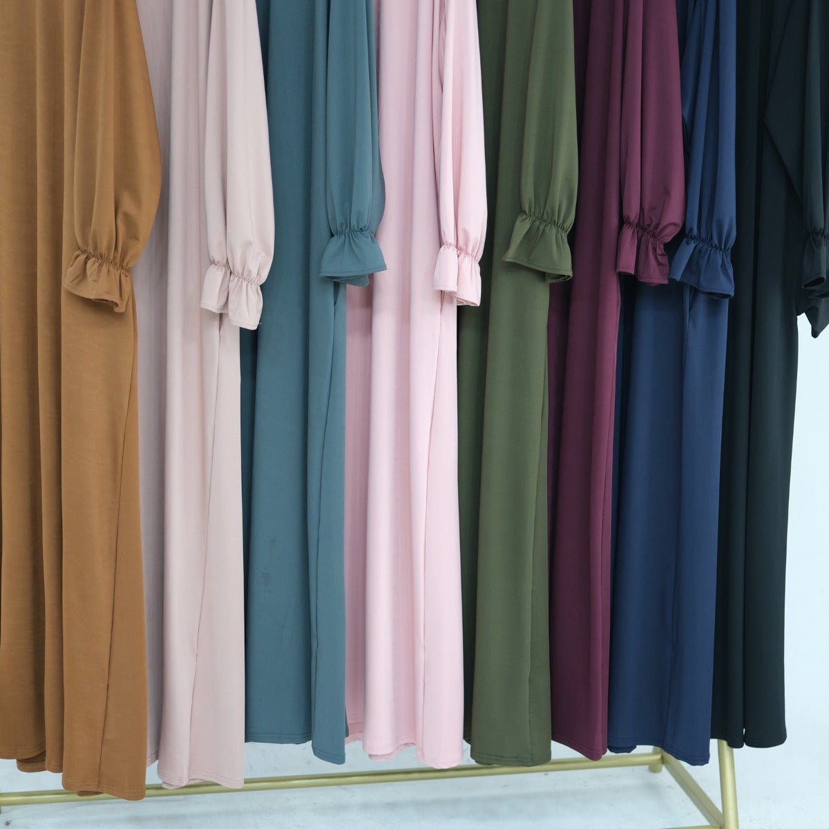 Modest Casual Hooded Abaya Collection | Tone Robes with Bubble Sleeves (MJ021) - Mariam's Collection