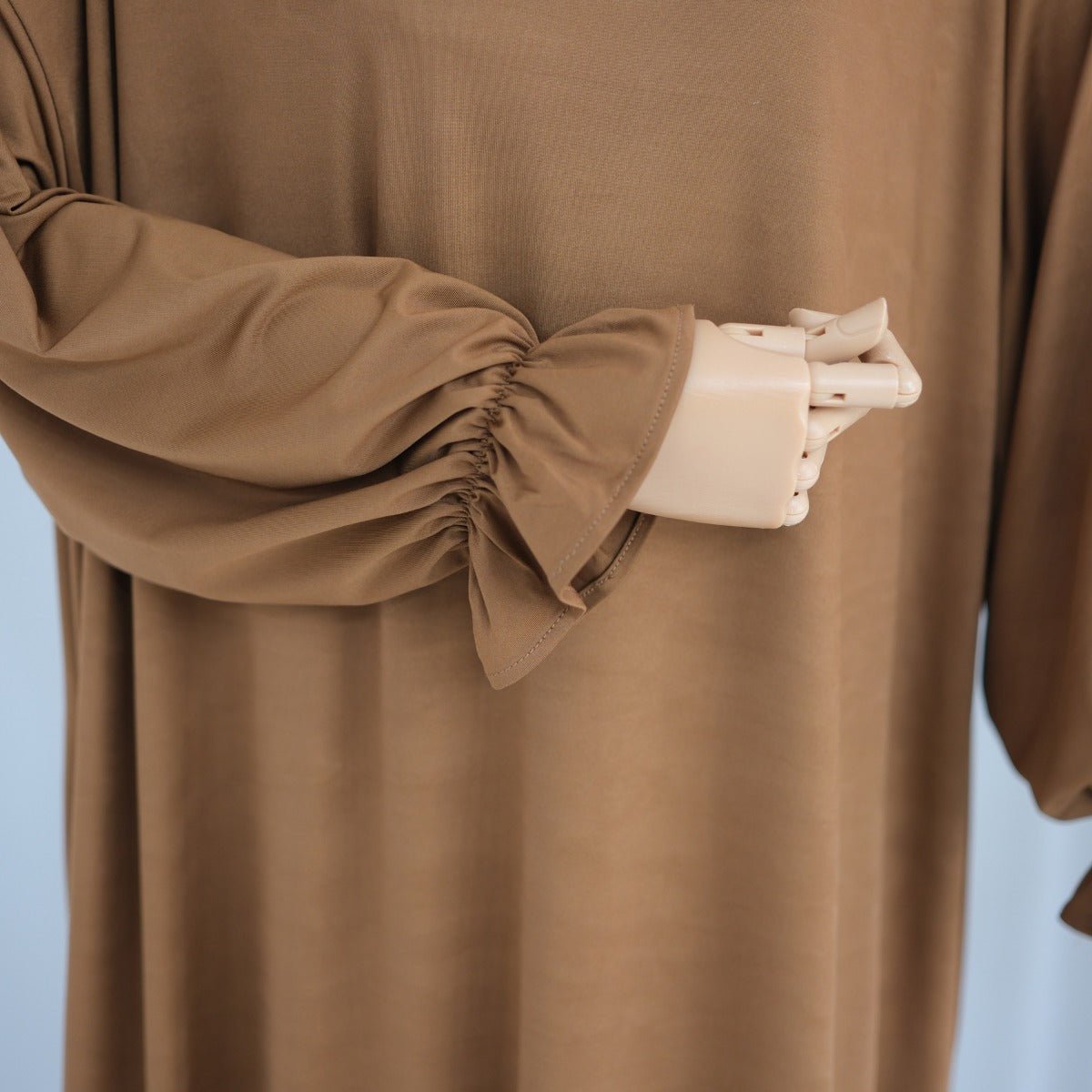 Modest Casual Hooded Abaya Collection | Tone Robes with Bubble Sleeves (MJ021) - Mariam's Collection