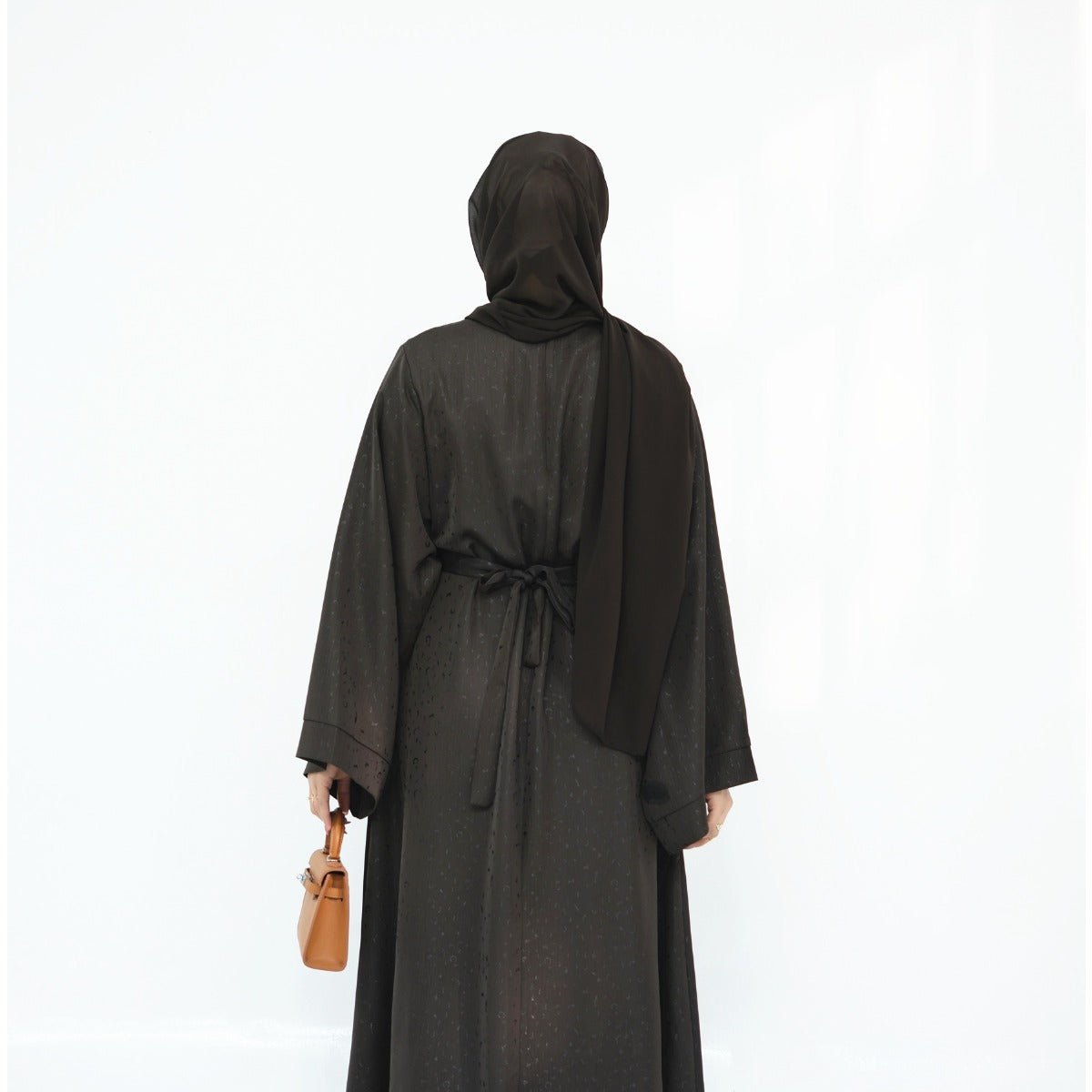 Modest Elegant Solid Color Abaya Robe with Wide Sleeves & Detachable Belt(MA279) - Mariam's Collection