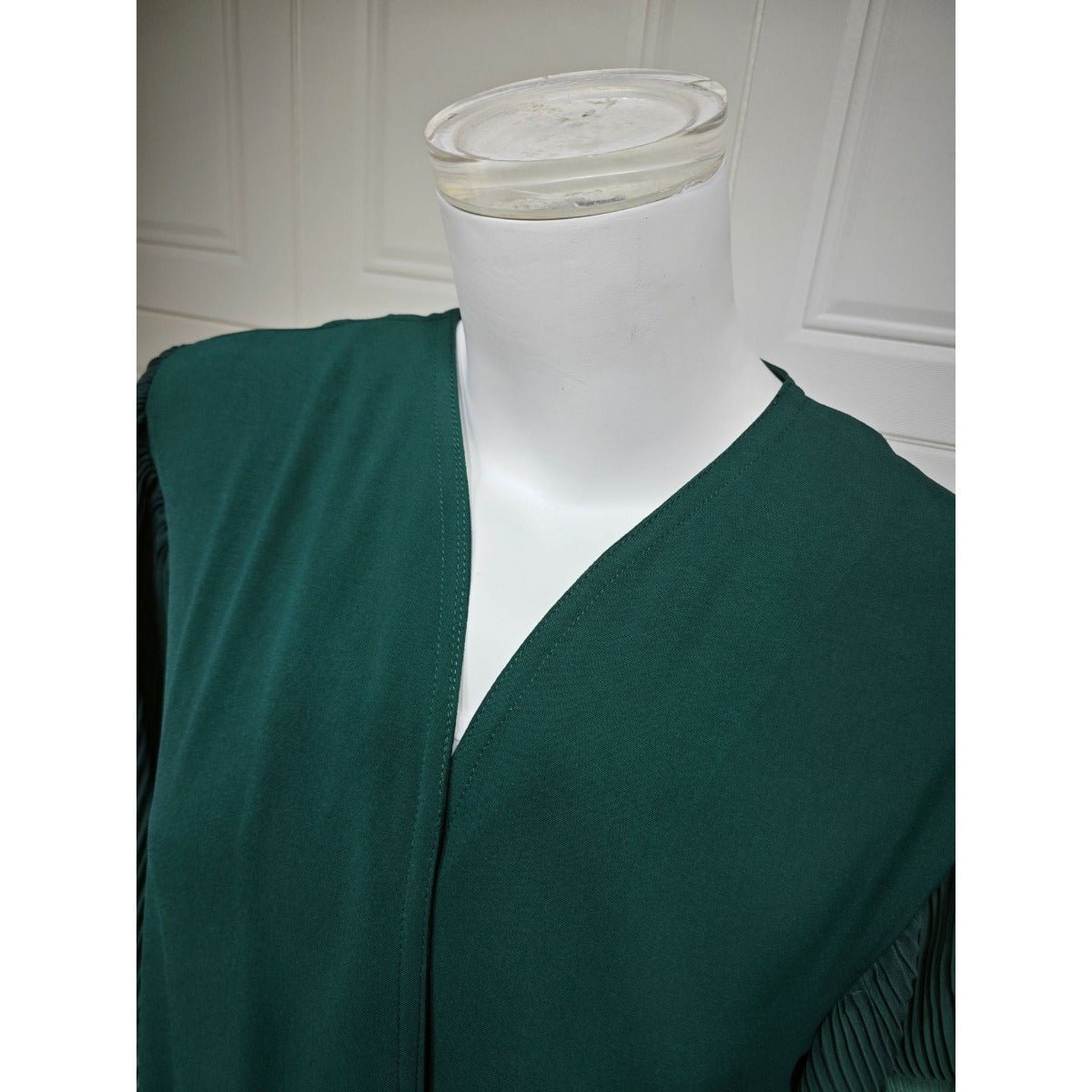 Modest Luxury Lumina Pleated Fan Sleeve Ombre Jacket Outerwear Abaya Cover - Up(MOA198) - Mariam's Collection