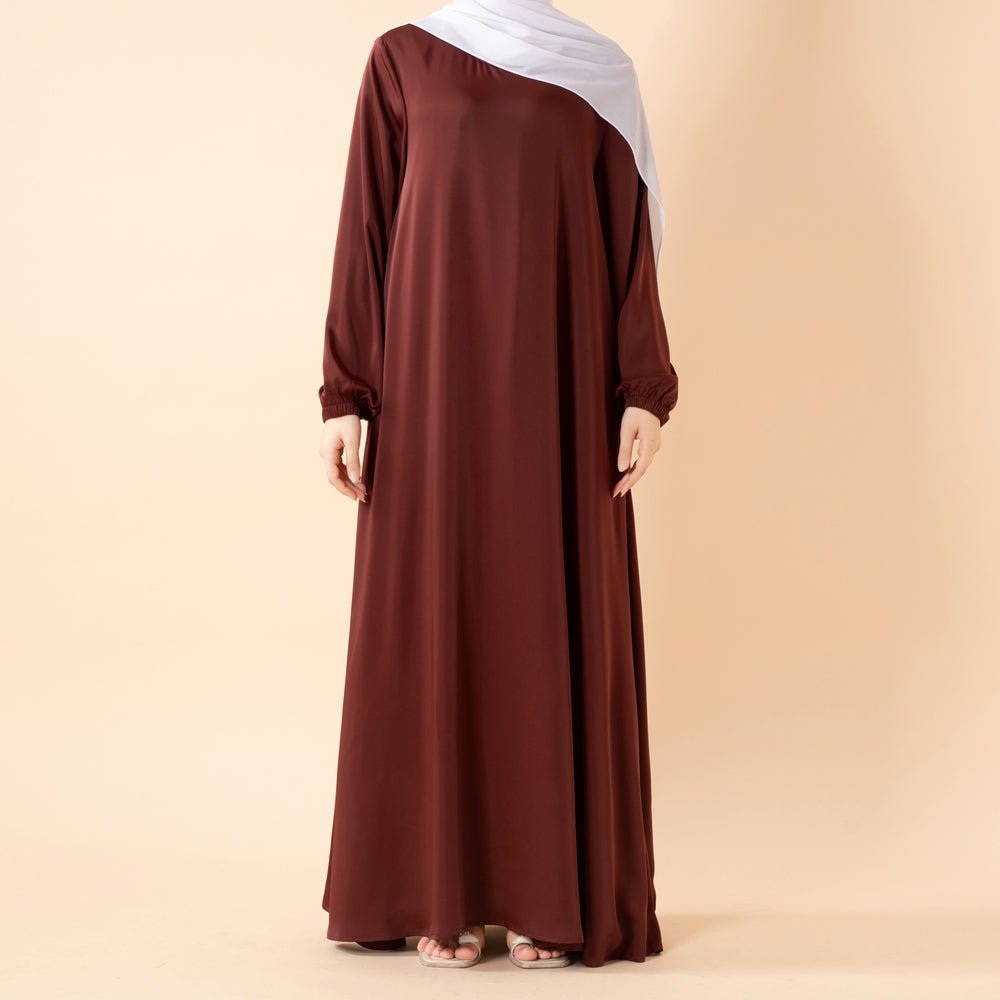 Modest Luxury Premium Satin Abaya | Umbrella Cut Abaya(MA311) - Mariam's Collection