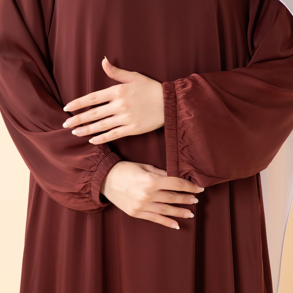 Modest Luxury Premium Satin Abaya | Umbrella Cut Abaya(MA311) - Mariam's Collection
