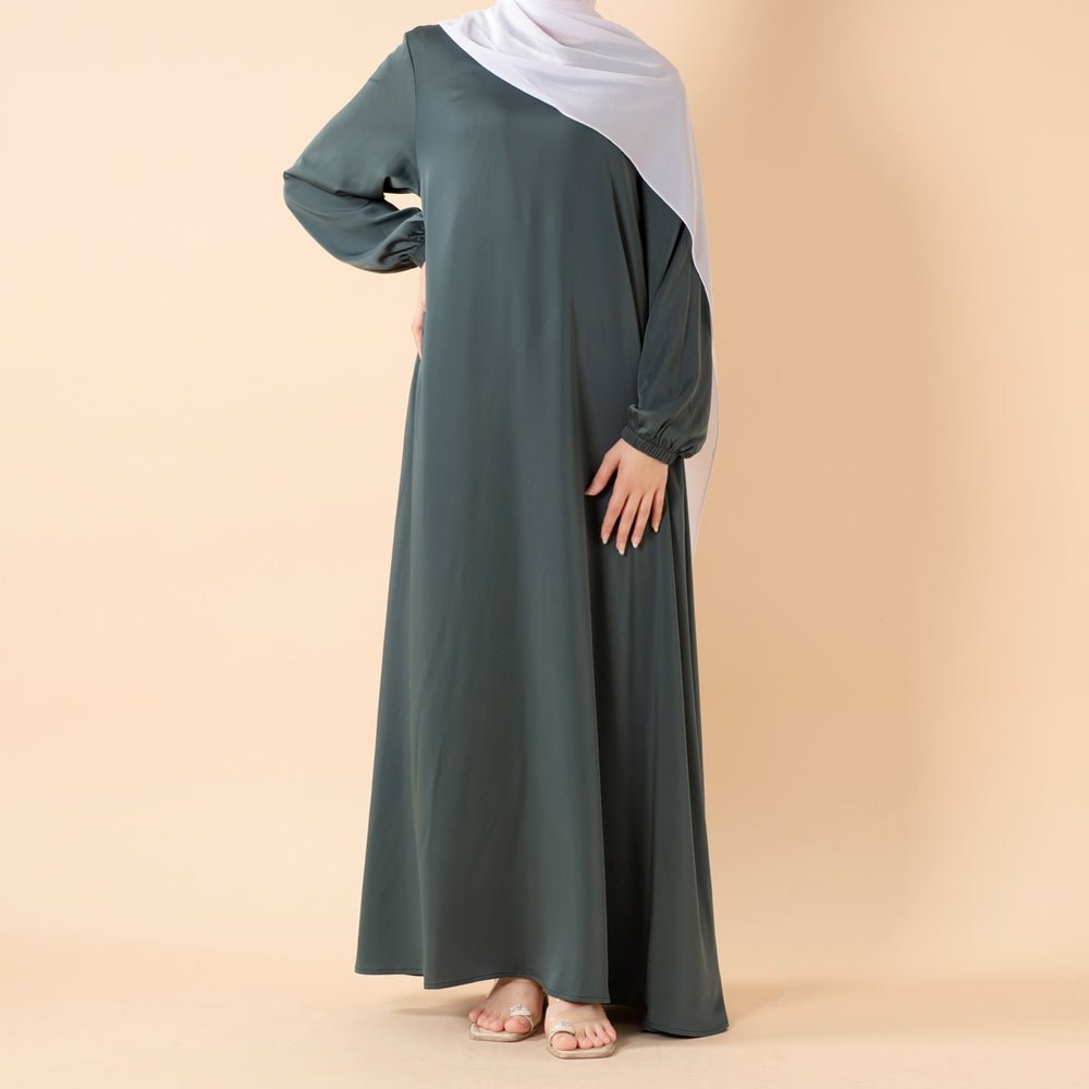 Modest Luxury Premium Satin Abaya | Umbrella Cut Abaya(MA311) - Mariam's Collection