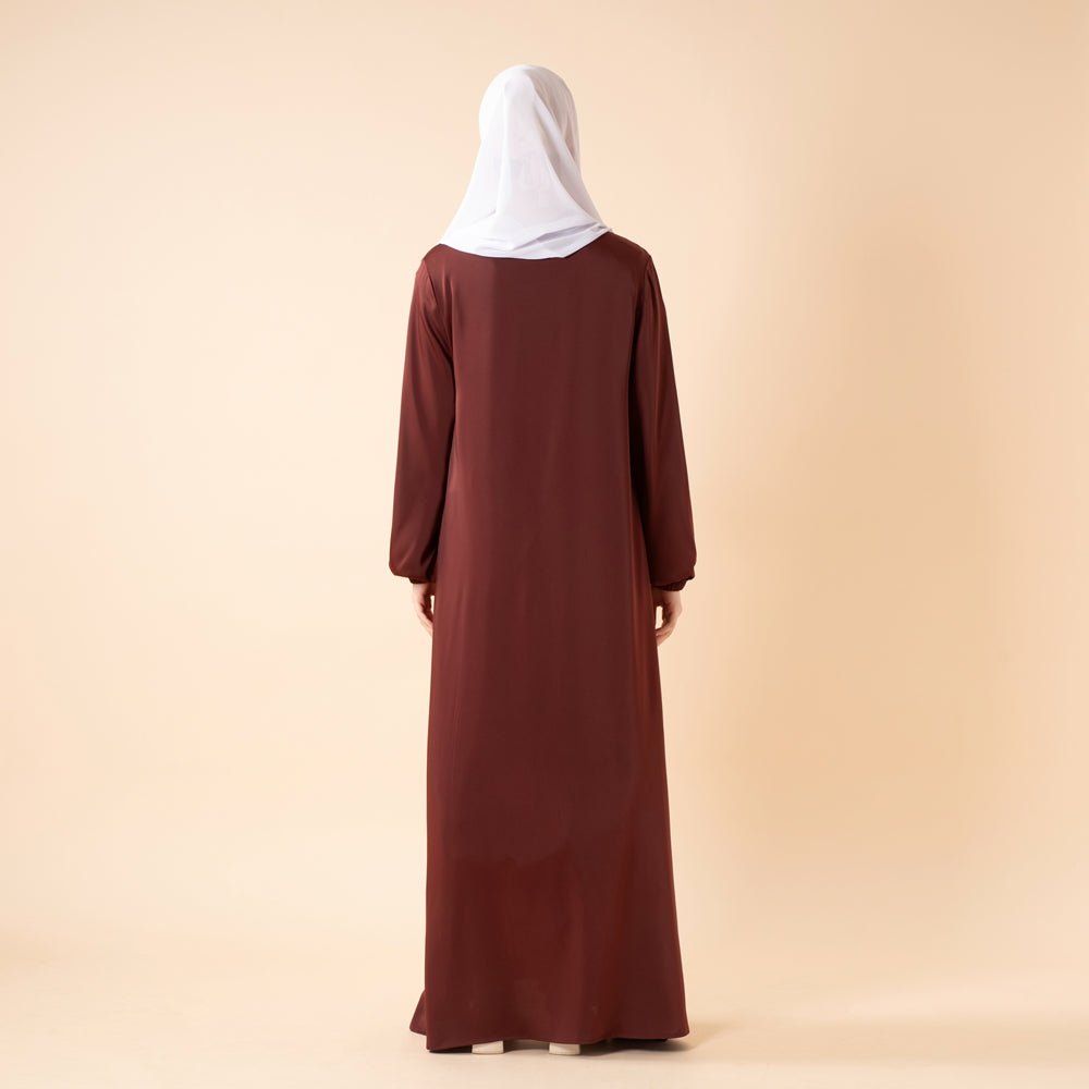 Modest Luxury Premium Satin Abaya | Umbrella Cut Abaya(MA311) - Mariam's Collection