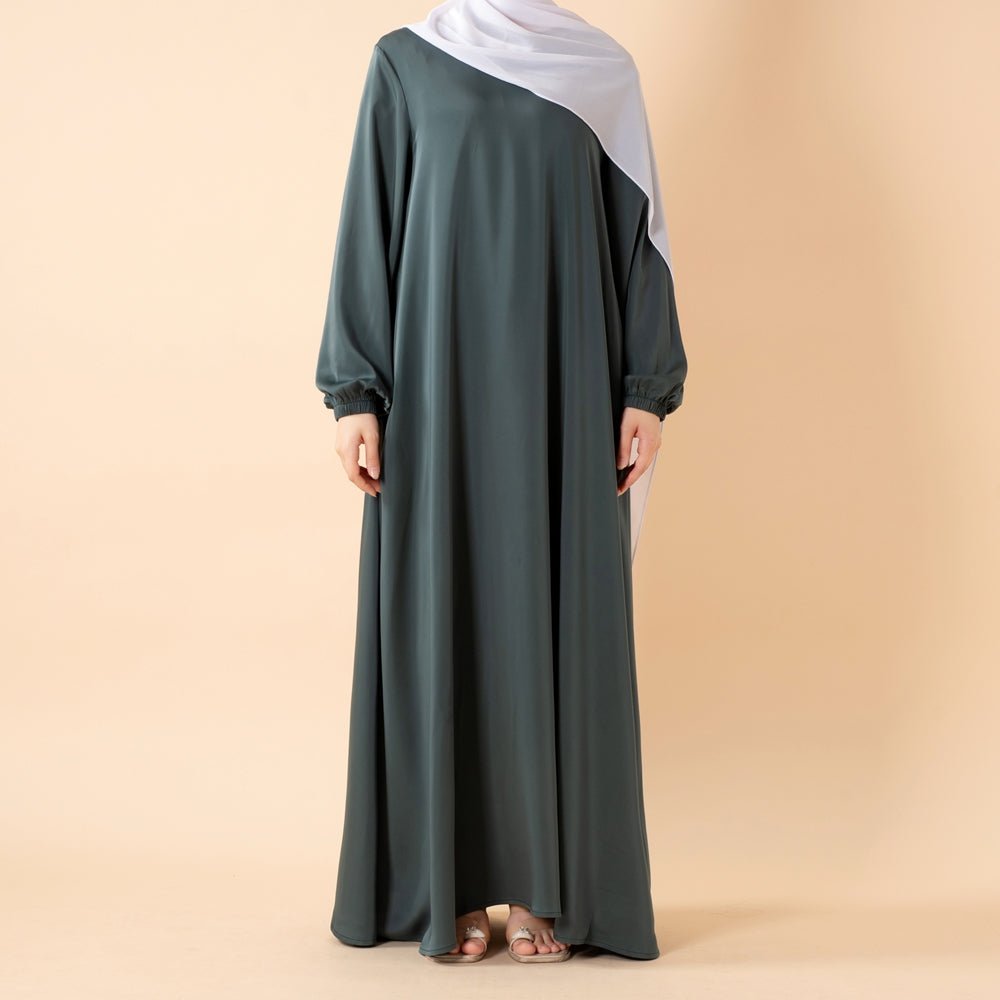 Modest Luxury Premium Satin Abaya | Umbrella Cut Abaya(MA311) - Mariam's Collection