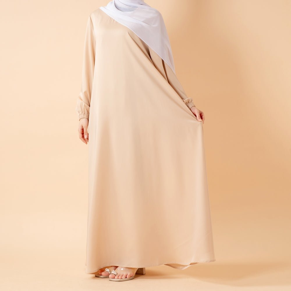 Modest Luxury Premium Satin Abaya | Umbrella Cut Abaya(MA311) - Mariam's Collection