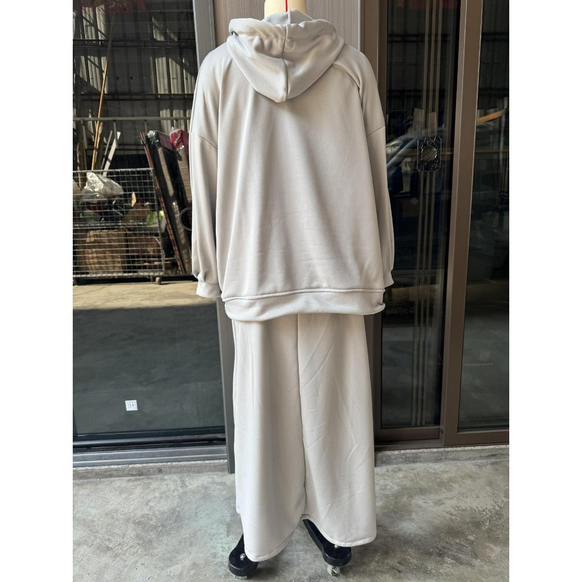 Modest Muslim Casual Wear Hooded Set | Long Sleeve Jacket & Maxi Skirt. (MS095) - Mariam's Collection