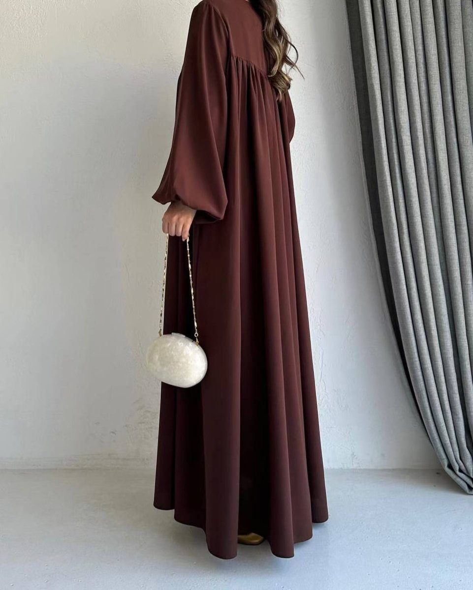 Modest Swinging sleeve Button - down Muslim Abaya (MA174) - Mariam's Collection