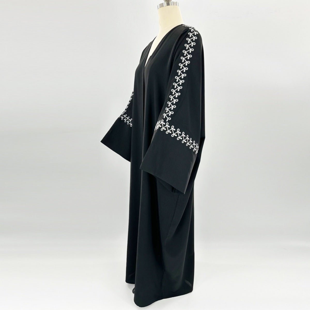 Moonlight Embroidered Abaya Set | Batwing Sleeve Robe with Matching Hijab. (MOA183) - Mariam's Collection
