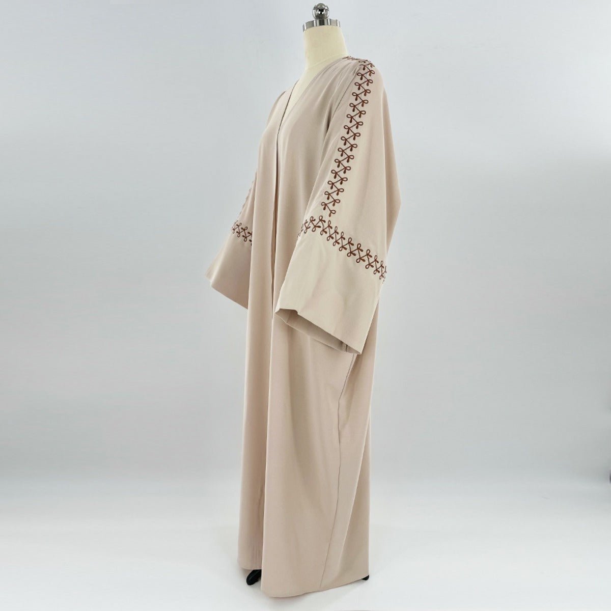 Moonlight Embroidered Abaya Set | Batwing Sleeve Robe with Matching Hijab. (MOA183) - Mariam's Collection