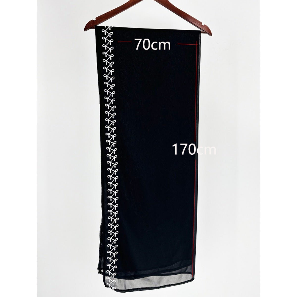 Moonlight Embroidered Abaya Set | Batwing Sleeve Robe with Matching Hijab. (MOA183) - Mariam's Collection