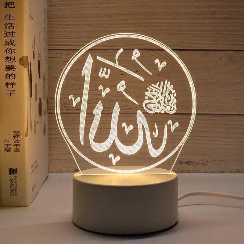 MR012 Ramadan 3D Led Night Light,USB 16 Color Change Remote Control Light - Mariam's Collection
