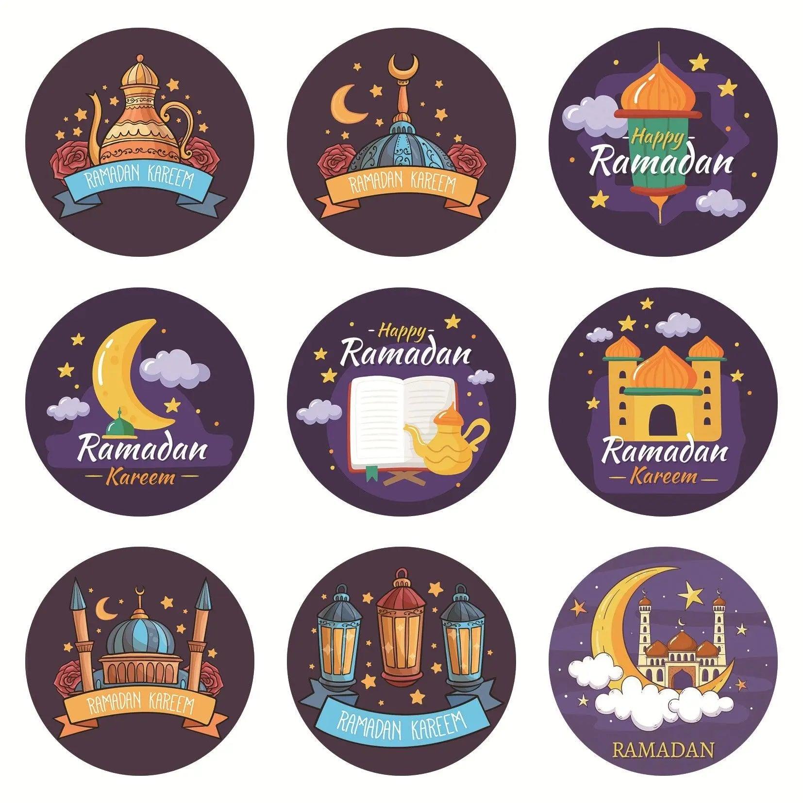 MR014 Ramadan Sticker, 90 Pcs Stickers Eid Mubarak Decoration - Mariam's Collection