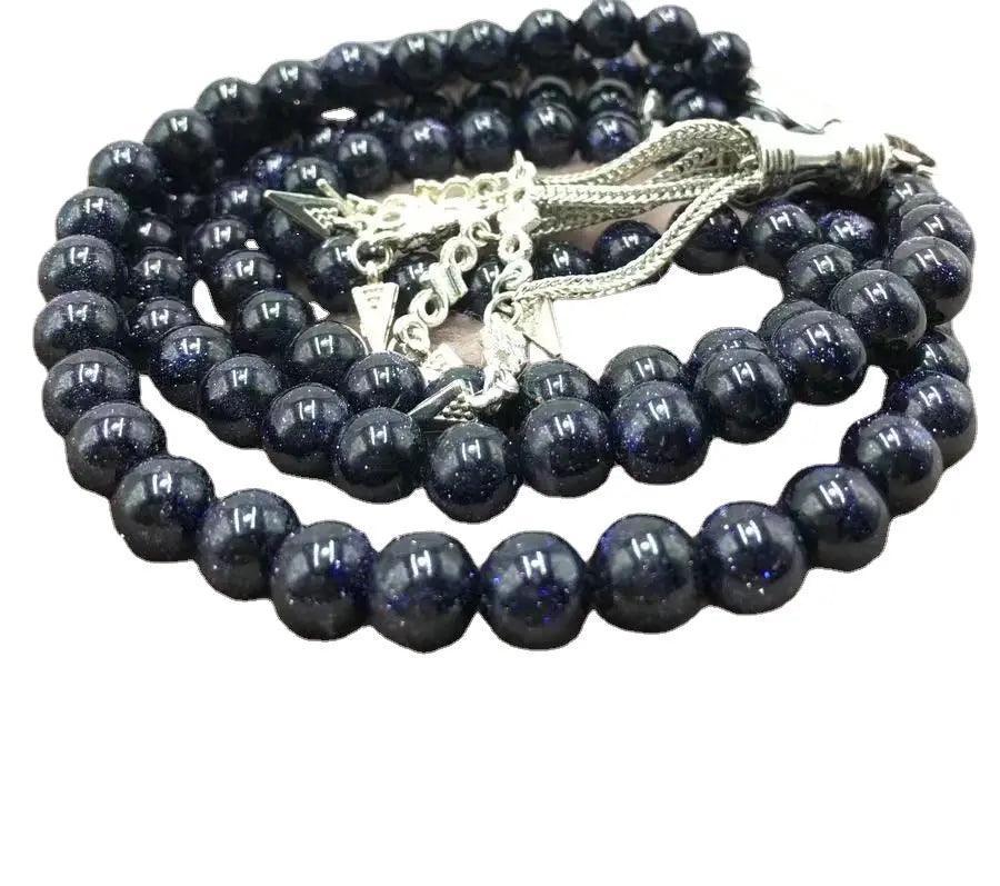 MR051 Agate Tasbeeh - Natural Crystal Prayer Beads for Muslim Misbaha - Mariam's Collection