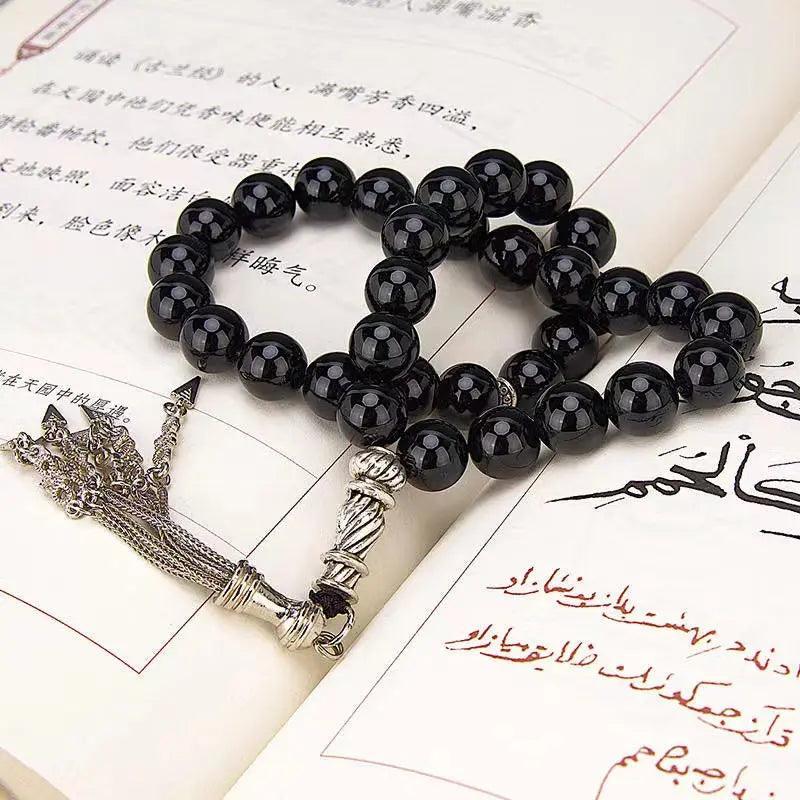 MR051 Agate Tasbeeh - Natural Crystal Prayer Beads for Muslim Misbaha - Mariam's Collection