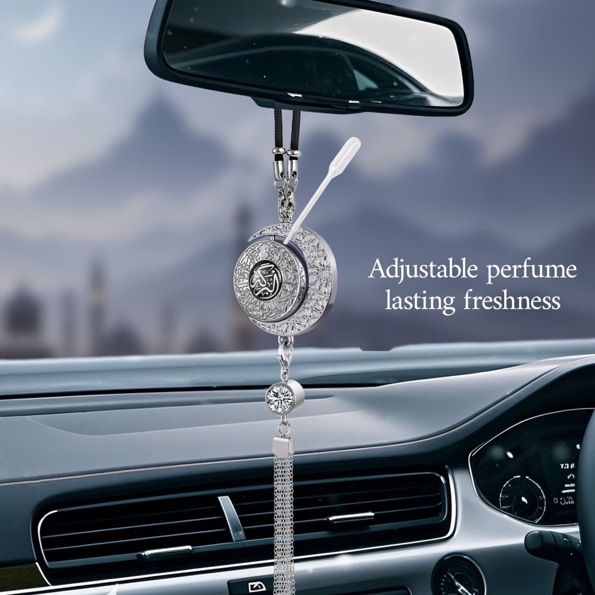 Islamic Hanging Car Accessory Made From Alloy | Quranic Ayat Car Hanging Ornament