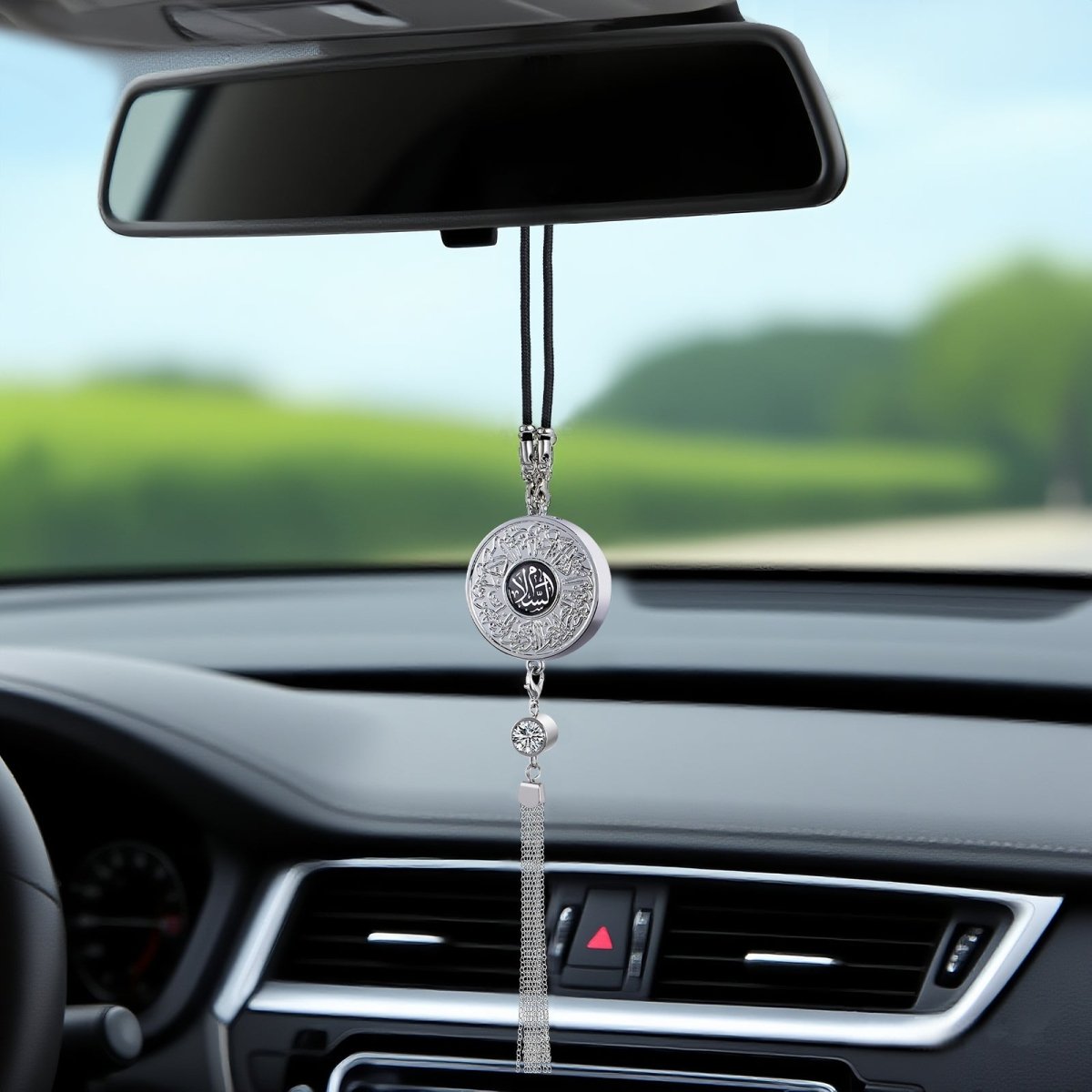 Muslim Car Accessories: Alloy Islamic Hanging Ornaments with Perfume Diffuser (MAC238) - Mariam's Collection