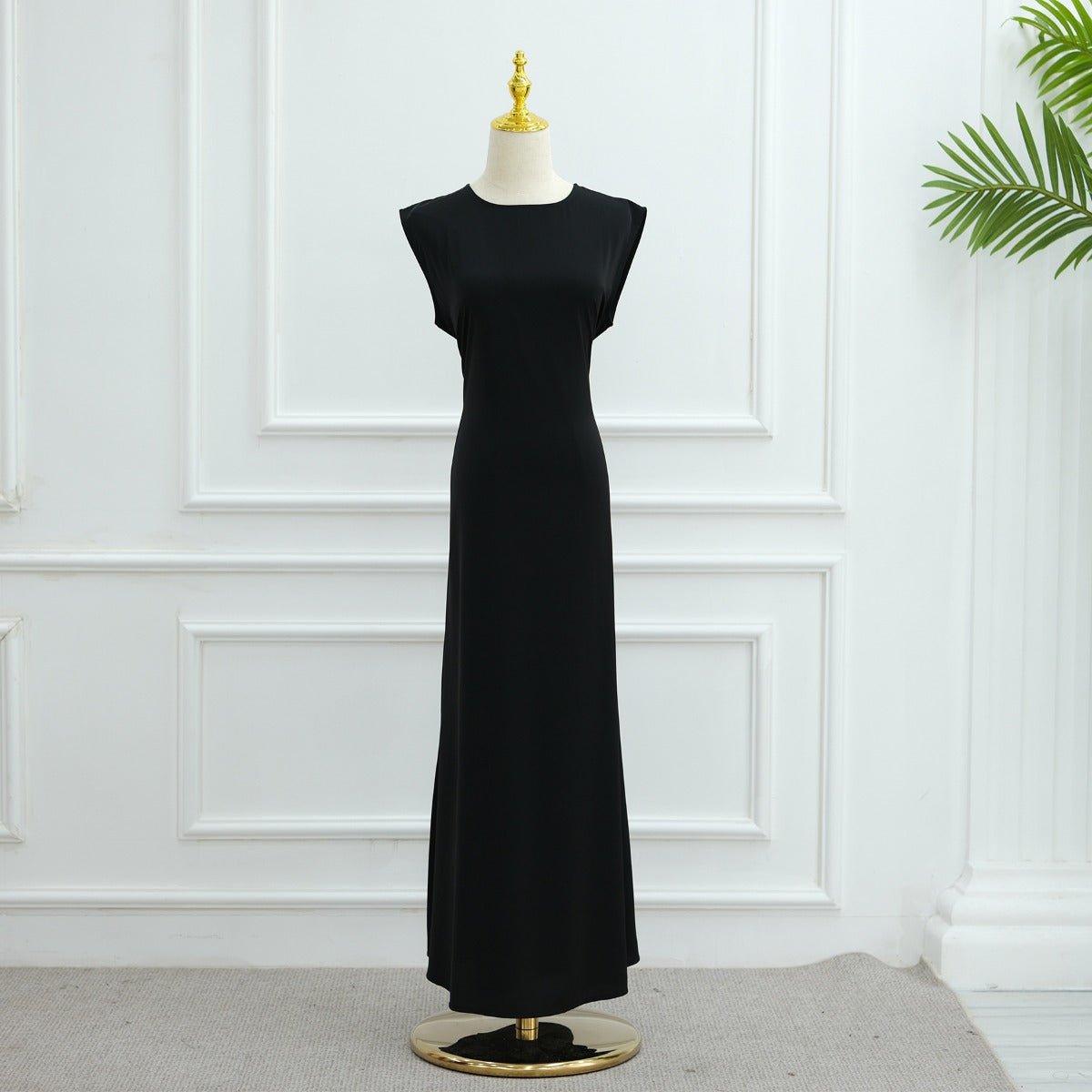 Muslim Elegant Floral Embroidered Abaya Cardigan | Black Modest Cover with Red/Pink Hand - Stitched Blossoms. (MOA169) - Mariam's Collection