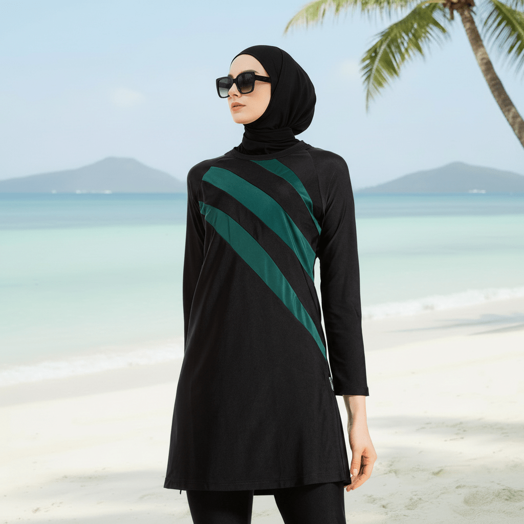 Muslim Women Swimwear, 3pcs Burkini Modest Swimsuit(MB004 ) - Mariam's Collection