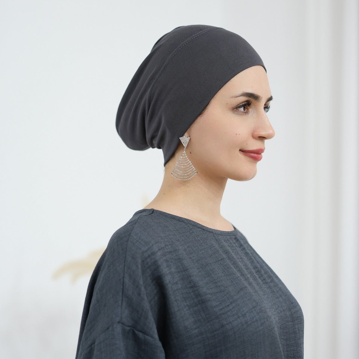 Muslim Women's Everyday Essential Modal Cotton Headscarf | Earth - Tone Solid Color Hijab with Stretch Comfort(MH122) - Mariam's Collection