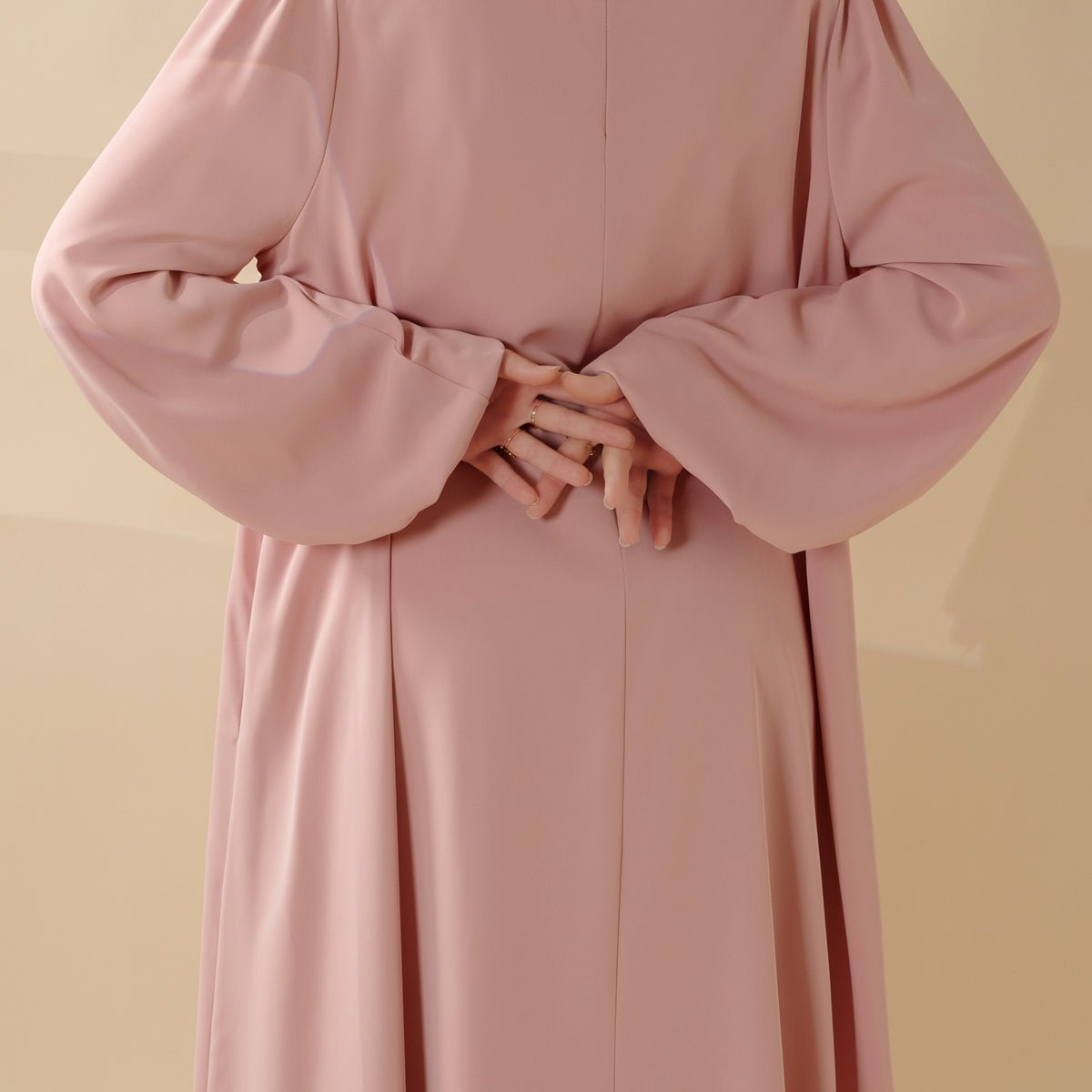 Must - Have Candy Color Essential Pleated Dress Basic Abaya (MA142) - Mariam's Collection