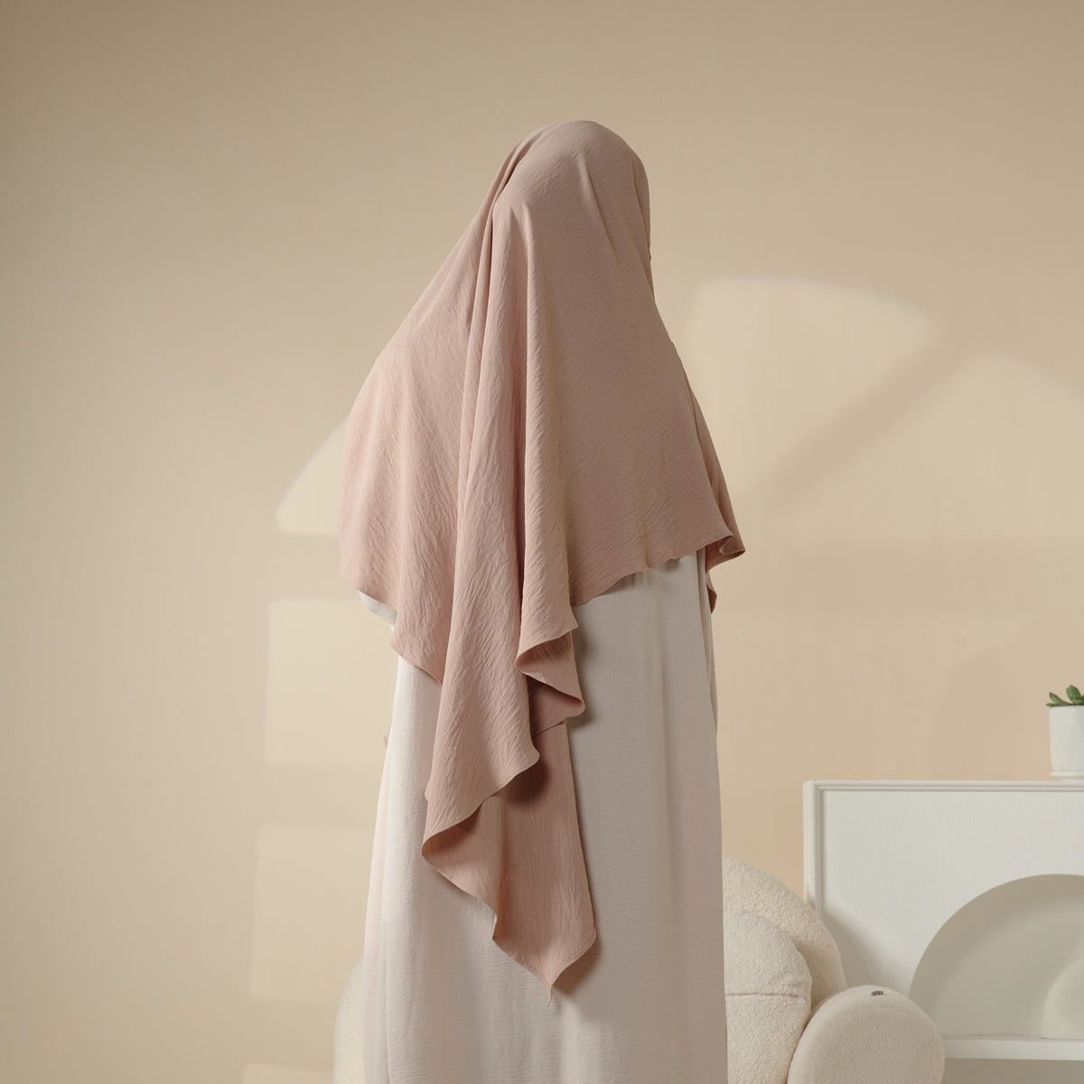 New Crepe 1 - Layer Khimar | Soft Crepe Material Khimar (MK009) - Mariam's Collection
