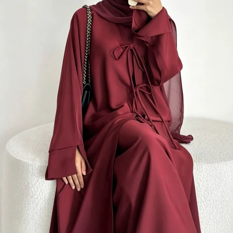 Nida Three-Piece Open Abaya Set(MOA340) - Mariam's Collection