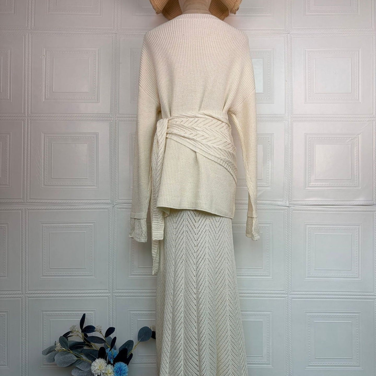 Open-Knit Three-Piece Set(MS524) - Mariam's Collection