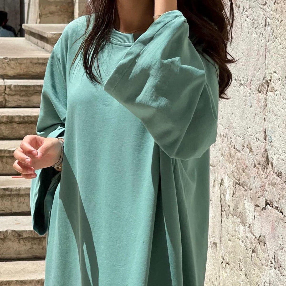 Oversized Casual Maxi Dress Abaya(MA281) - Mariam's Collection