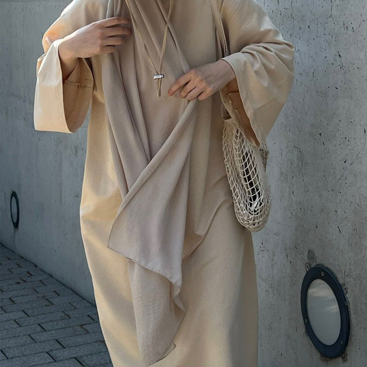 Oversized Casual Maxi Dress Abaya(MA281) - Mariam's Collection