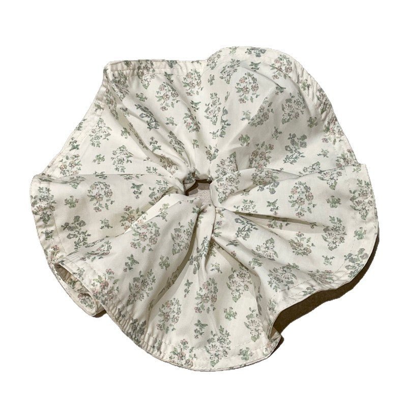 Oversized Floral Scrunchie Hair Tie(MAC453) - Mariam's Collection