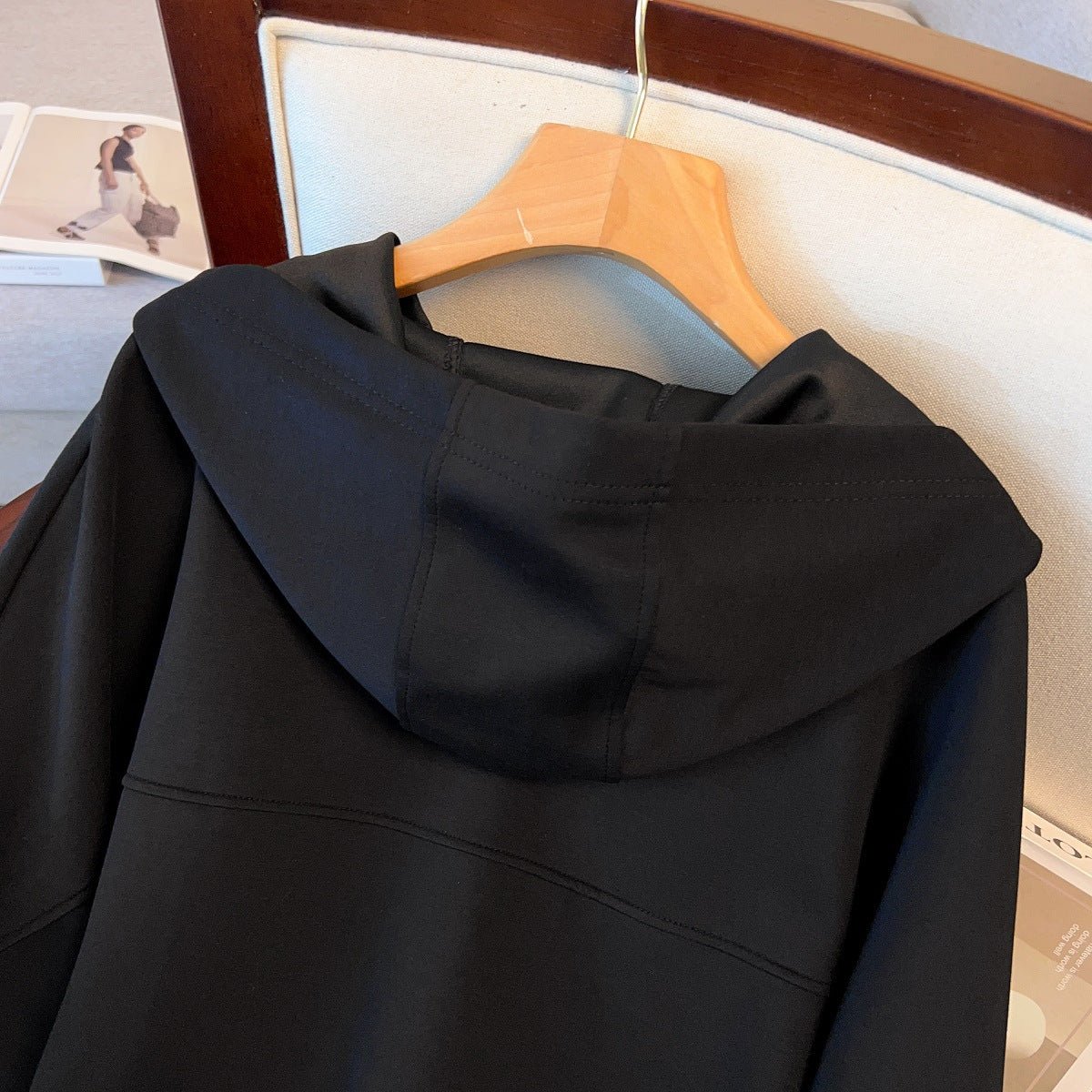 Oversized Half - Zip Hoodie Dress | Plus Size Midi Sweatshirt Dress(MS196) - Mariam's Collection