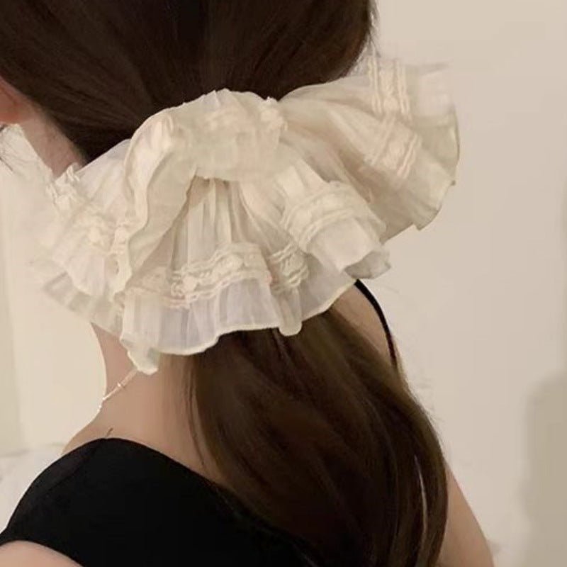 Oversized Ruffled Scrunchie Hair Tie(MAC455) - Mariam's Collection