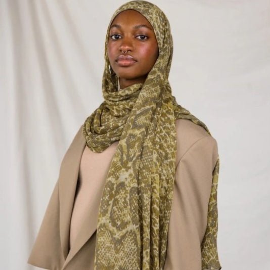 Painted Watercolor Modal Hijab in Bohemian Style (MH141) - Mariam's Collection