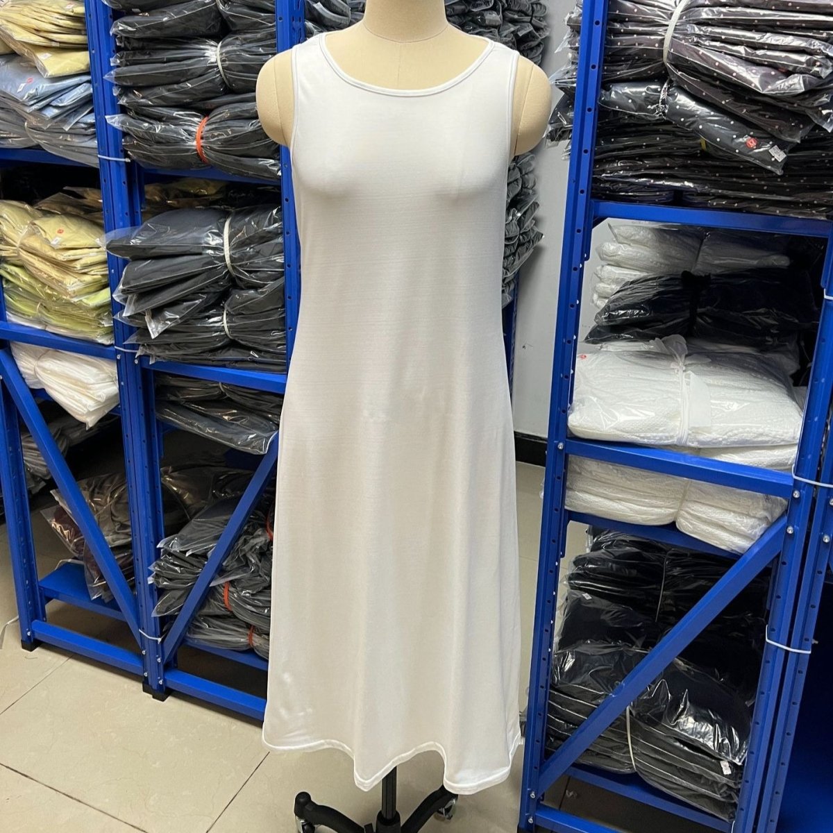 Pearl-Trim Lace Overlay Maxi Dress Set(MS464) - Mariam's Collection