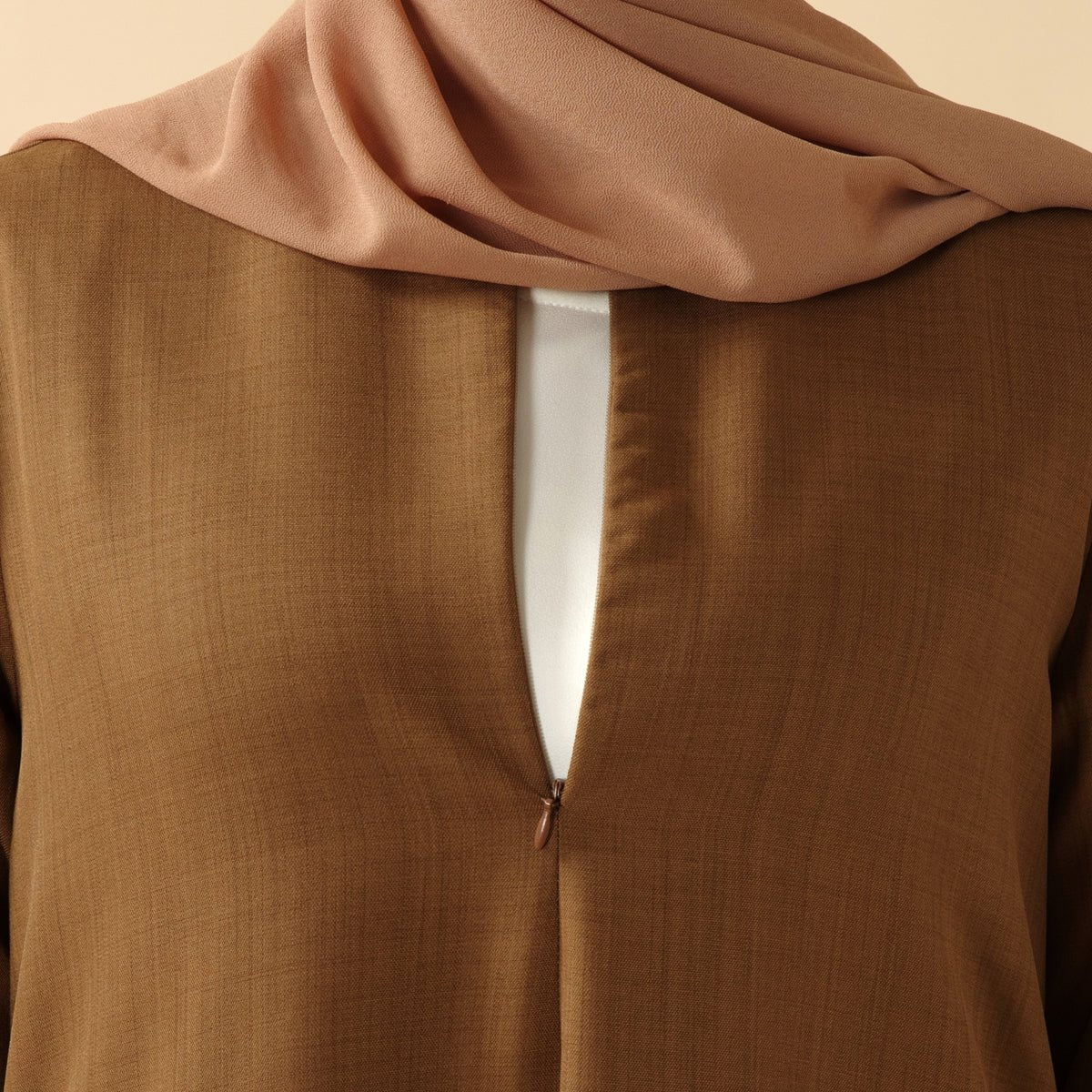 Plain Linen Abaya 3 - Piece Set (MOA016) - Mariam's Collection