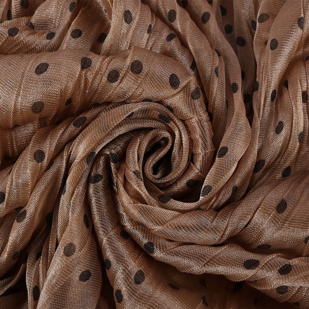 Polka Dot Crinkle Shimmer Hijab Scarf(MH249) - Mariam's Collection