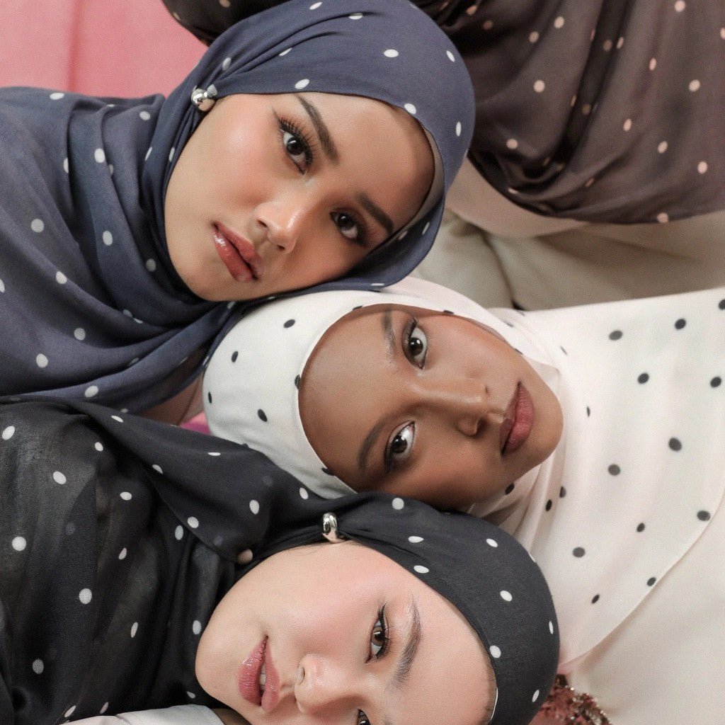 Polka Dot Hijab Scarf(MH230) - Mariam's Collection