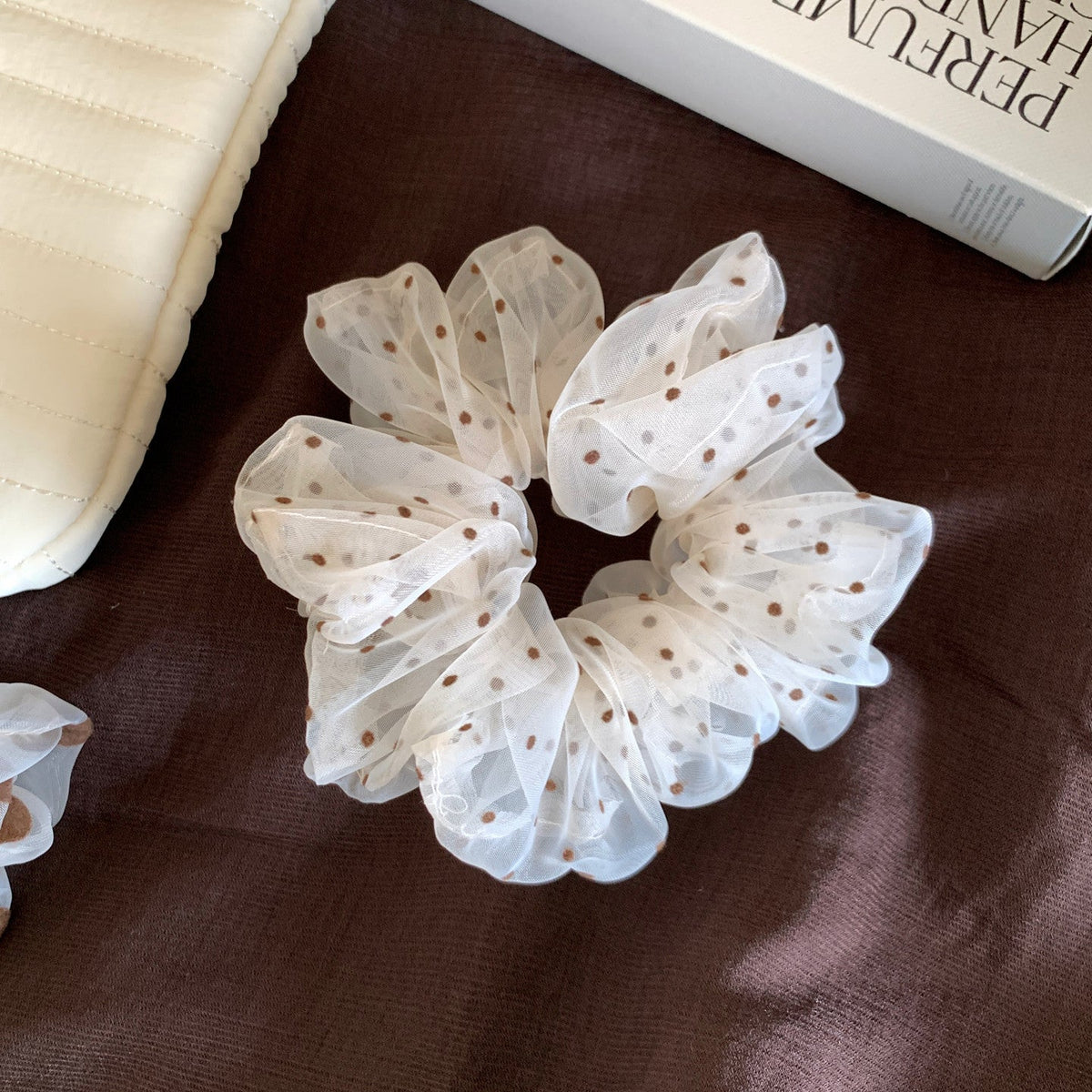 Polka Dot Scrunchie Hair Tie(MAC464) - Mariam's Collection