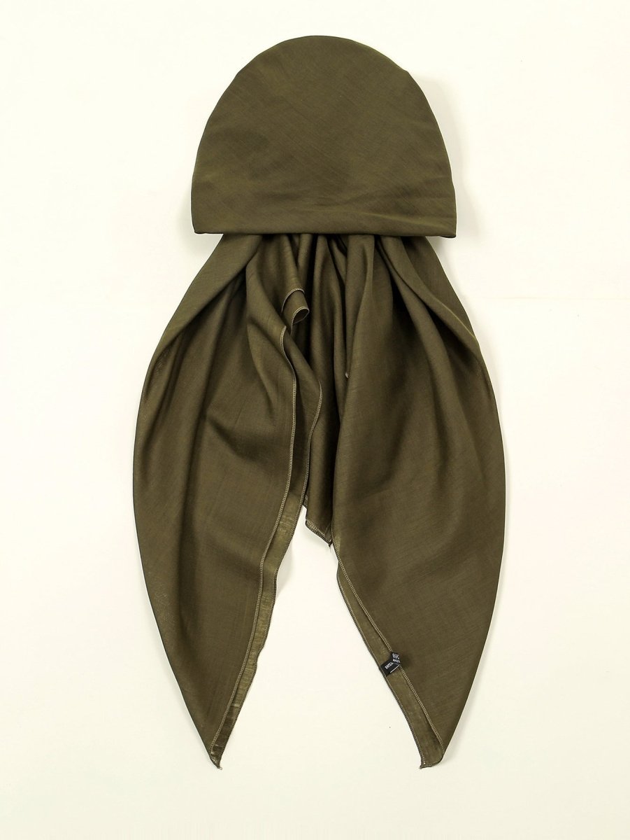 Premium Elastic Turban Caps Triangle Headwrap with Two - Tail Pullover Design. (MH118) - Mariam's Collection