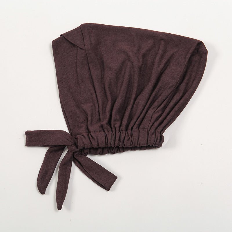 Premium Modal Cotton Cross - Strap Design Hijab Cap with Adjustable Brim. (MH116) - Mariam's Collection