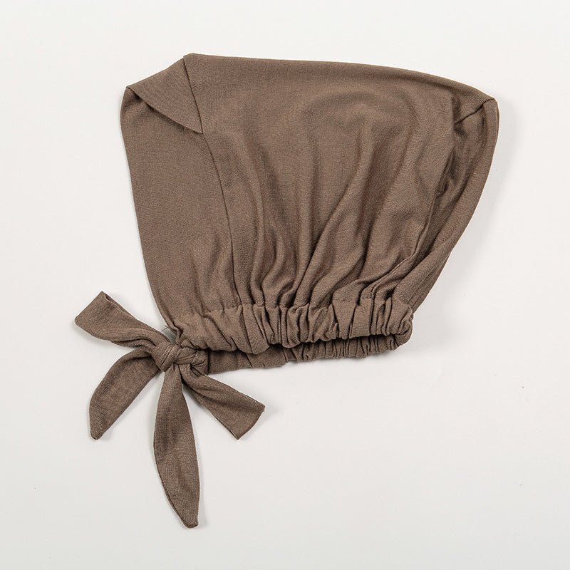 Premium Modal Cotton Cross - Strap Design Hijab Cap with Adjustable Brim. (MH116) - Mariam's Collection